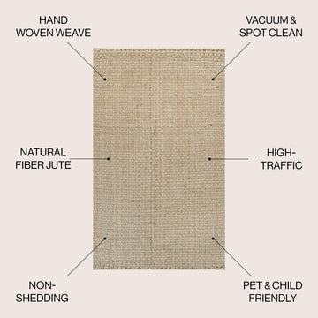Estera Hand Woven Boucle Chunky Jute Area Rug